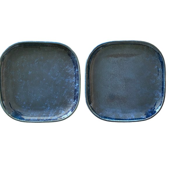 Oneida Studio Pottery Porcelain Plates Square Blue Moss Restaurantware 10" x 10" - Picture 9 of 9